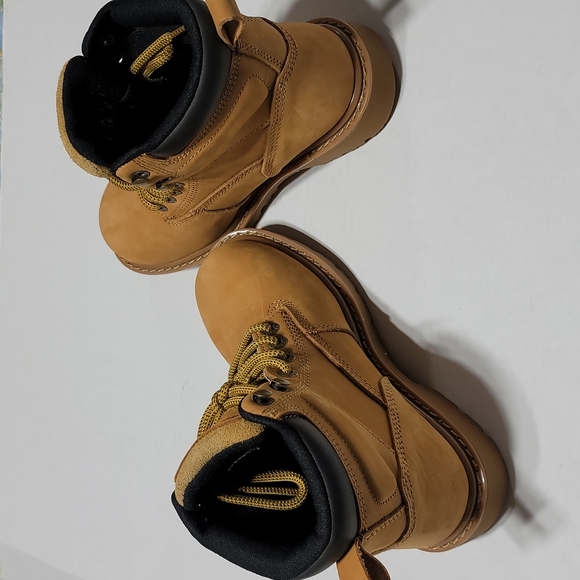 Wolverine Womens 5.5W Mustard Waterproof Work Boots Leather Composite Toe Shoes - Picture 12 of 16